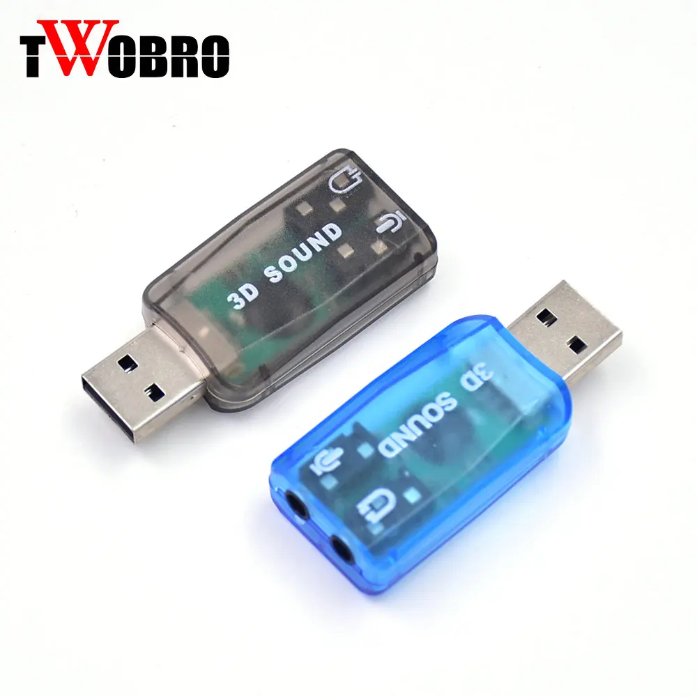 10 шт./лот Виртуальный 5 1 USB 2 0 внешний микрофон/динамик Аудио Звуковая карта