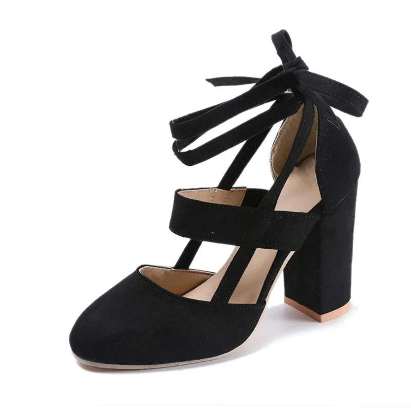 Женские туфли гладиаторы из флока на высоком каблуке с ремешком щиколотке