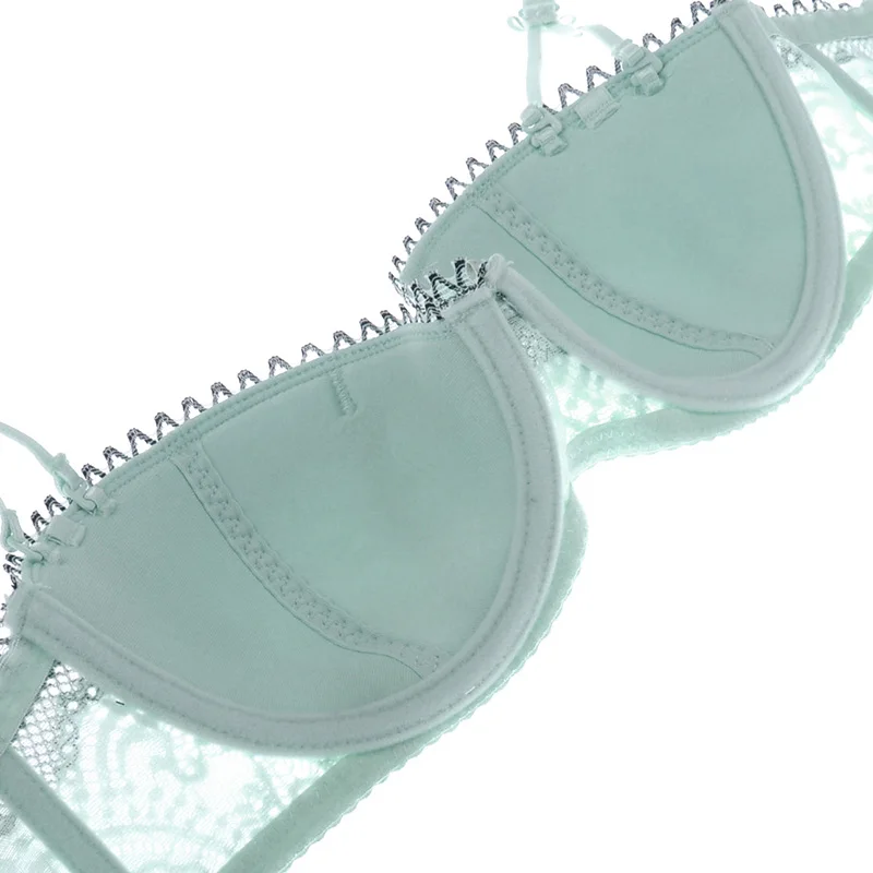 ABCD чашка сексуальный женский бюстгальтер набор ультра-тонкий кружевной комплект