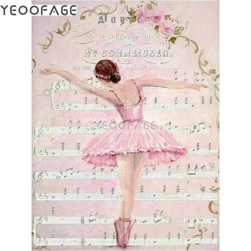 

5D diy diamond painting cross stitch full square diamond embroidery picture Ballet girl rhinestone mosaic pattern wall sticker