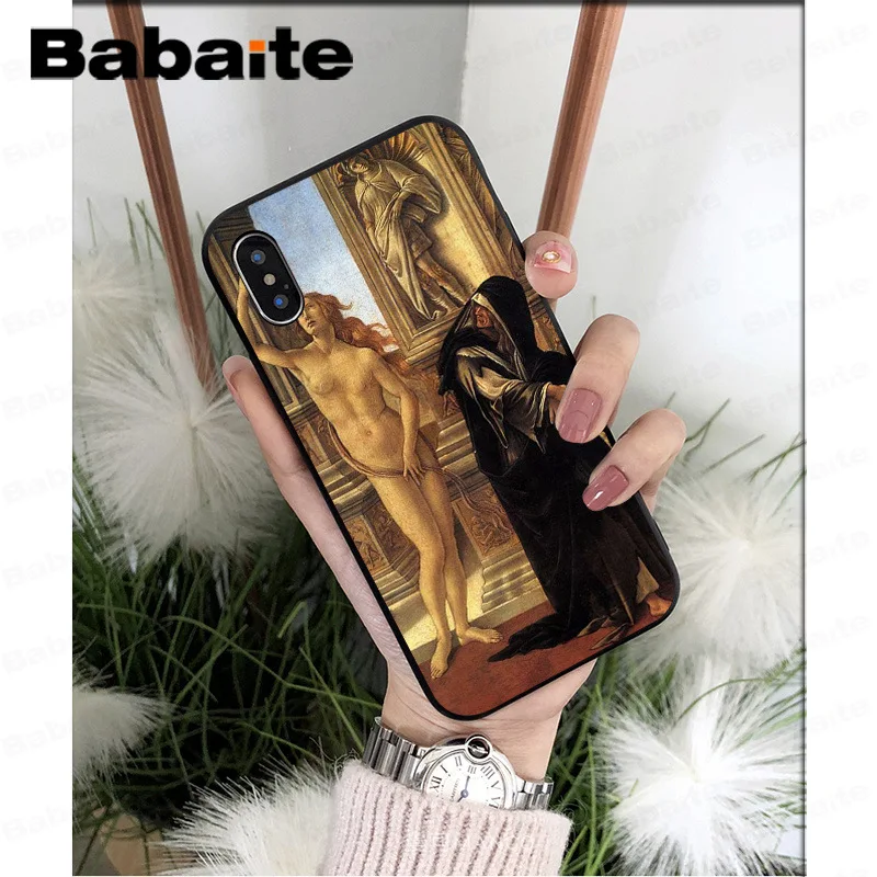 

Babaite Art Paintings The Birth Of Venus High Quality Phone Case for iPhone 7 8 X XS MAX 6 6s 7plus 8Plus 5 5S SE XR