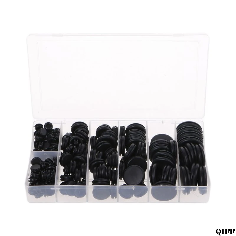 170Pcs Rubber Grommets Assortment Fire Wall Electrical Wire Gasket Kit Firewall Hole Plug Set Jun20