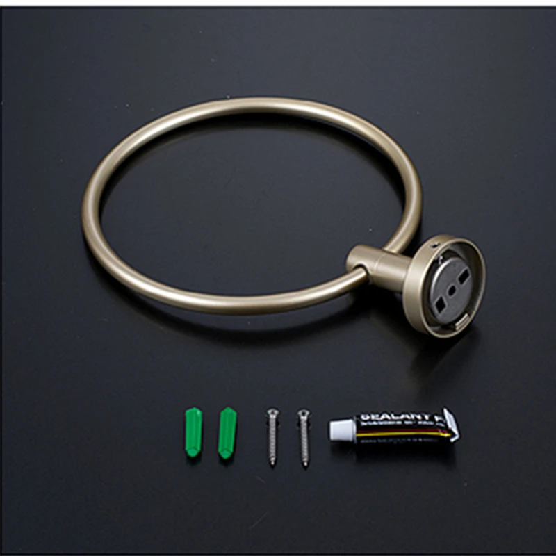 Towel Rack Bathroom Accessories In Brushed Gold Towel Ring SUS304 Stainless Steel Hand Towel Holder Wall Mounted Towel Holder