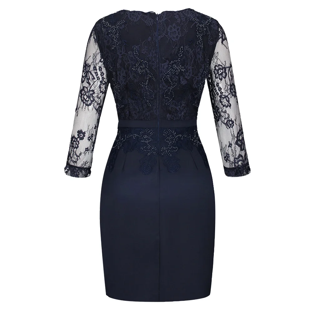 Kinikiss весенние женские Bodycon платье сексуальные синий прозрачный лоскутное