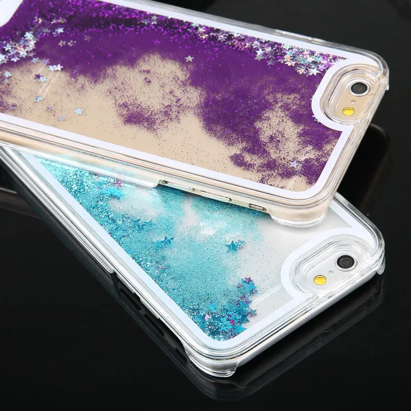 SICOOTE Luxury Bling for iphone 7 accessories Stars Liquid Quickstand Hard case iPhone X SE 6s 5 8 6 Cute color Glitter |