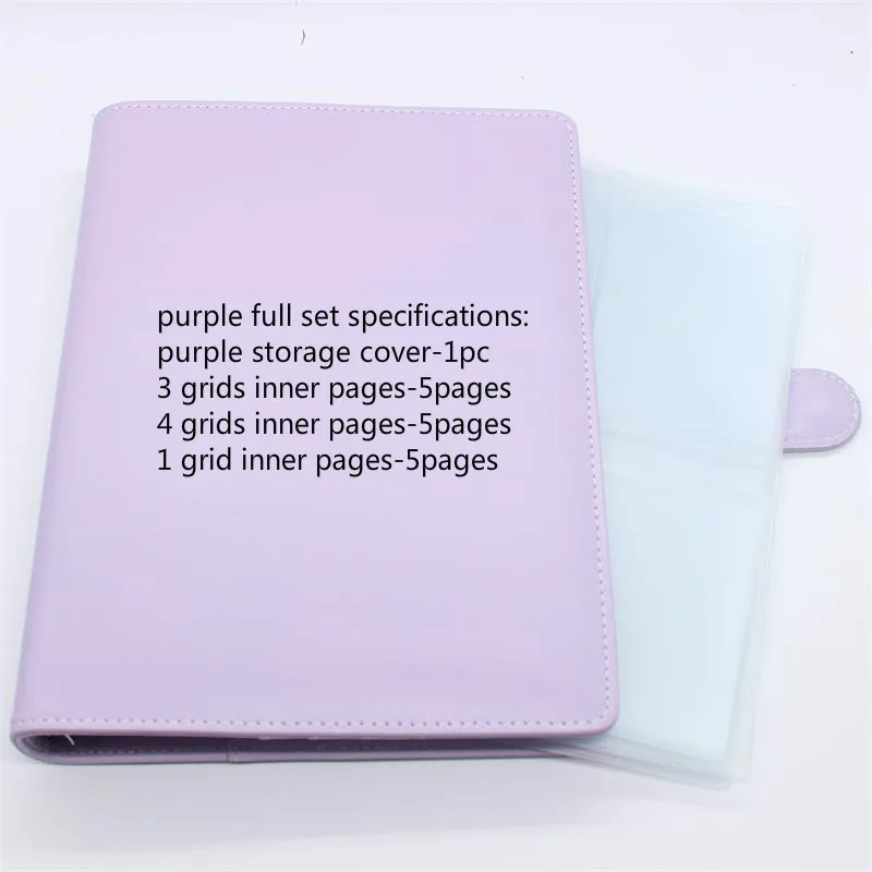 purple full set Ksccraft DIY Скрапбукинг режущие штампы трафарет для хранения книга Коллекция альбом Обложка держатель - Цвет: purple full set