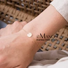 Женские браслеты с минималистичным именем eManco, модный тонкий браслет из нержавеющей стали, регулируемый браслет, ювелирные изделия