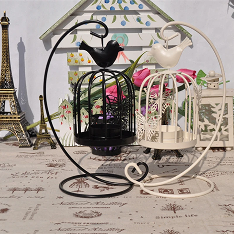 Винтажное Свадебное Ремесло стоячий фонарь бра подсвечники птичьи клетки