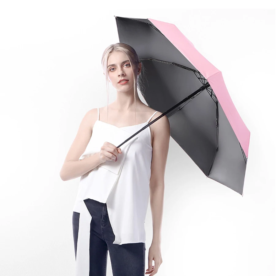 Автоматический складной зонт сумка для защиты от дождя и цветов черный девочек