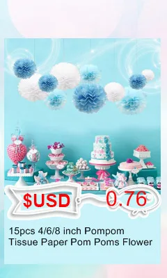20pcs 4"6''(10/15cm)Tissue Paper Pom Poms Wedding Decorative Props Flower Kissing Pompom Ball for Wedding party home Decoration