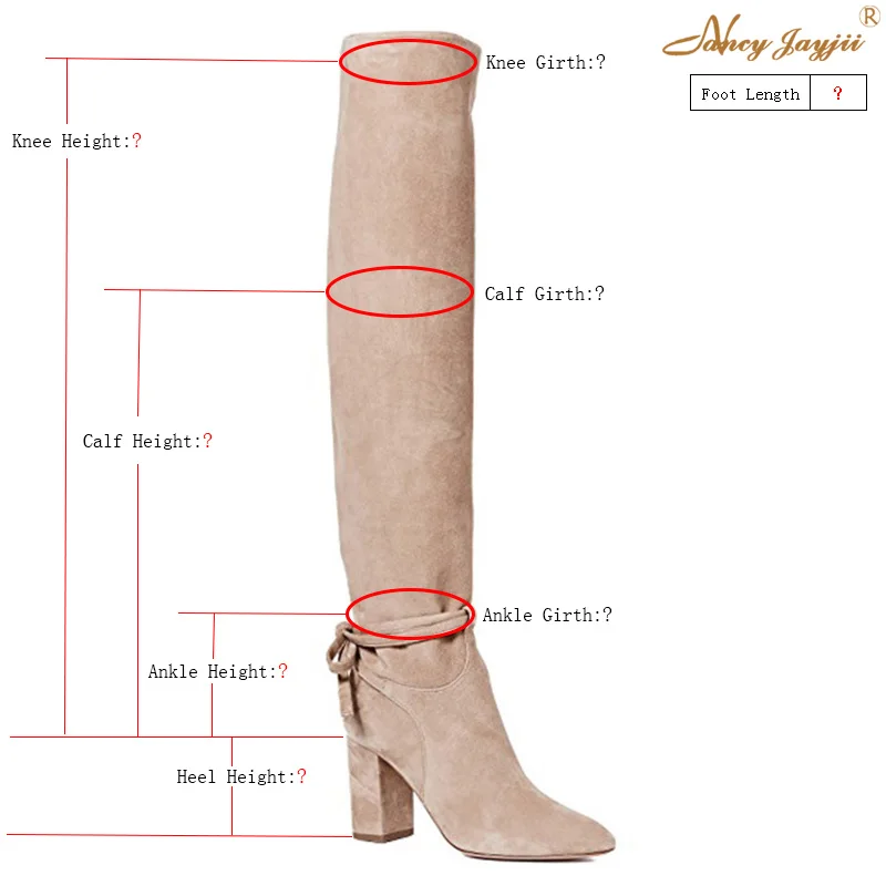 Женские замшевые сапоги до колена из натуральной кожи на заказ черные красные