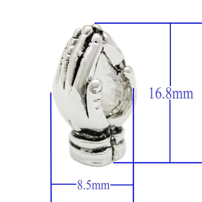 Слайдер Шарм Бесплатная доставка руки вместе в религиозную молитву Бусины