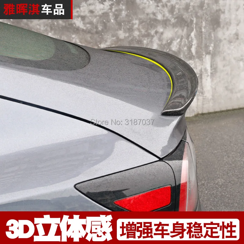 

for Tesla Model 3 2017-2020 rear Carbon Fiber rear boot Wing Spoiler Rear Roof Spoiler Wing Trunk Lip Boot Cover Car Styling