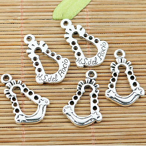 

5pcs Tibetan silver N S DEL ROCIO frame charms EF1389