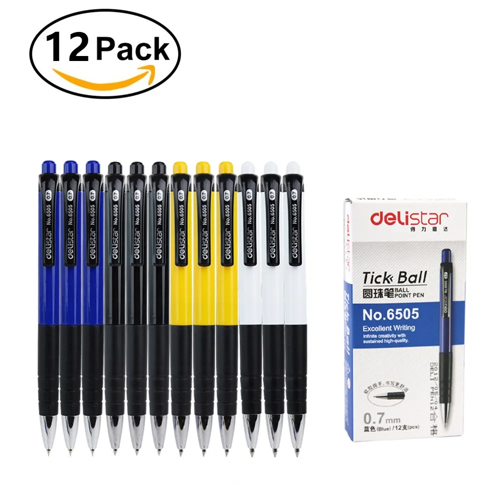 12 шт./компл. Выдвижная шариковая ручка удобная авторучка для письма Классическая