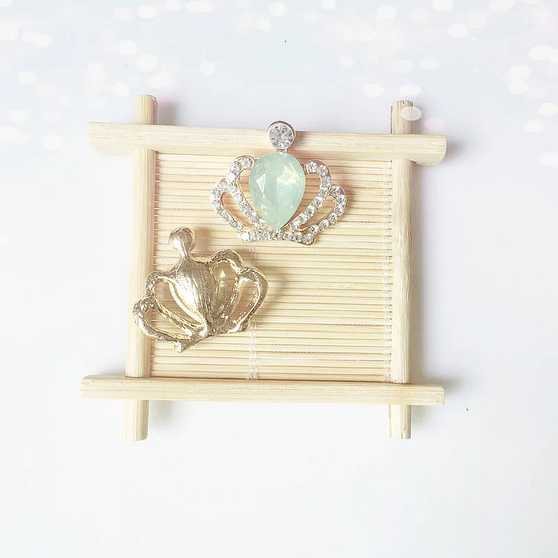 Набор из 5 штук Модные Бриллианты имитация камня корона пуговица сделай сам