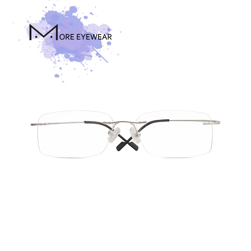 019/021 Men Rimless Glasses Frame Prescription Eyeglasses Optical Lens Ultralight Vintage Titanium durable frame |