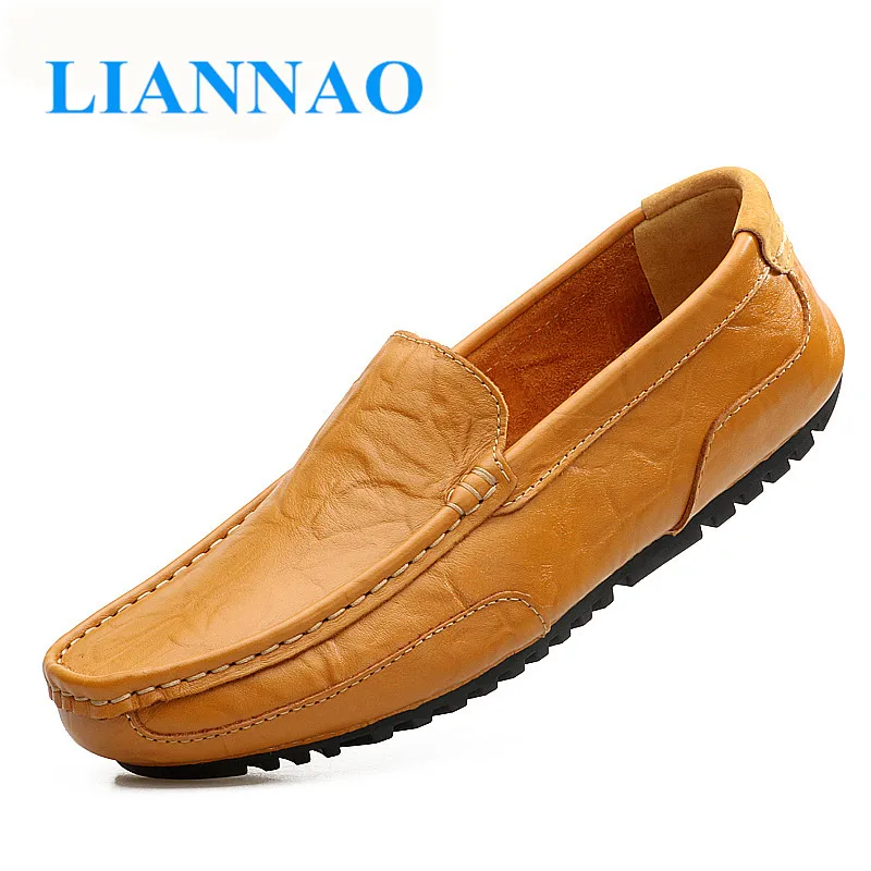 Удобная мужская обувь из коровьей кожи повседневная Chaussures лоферы Мужская без