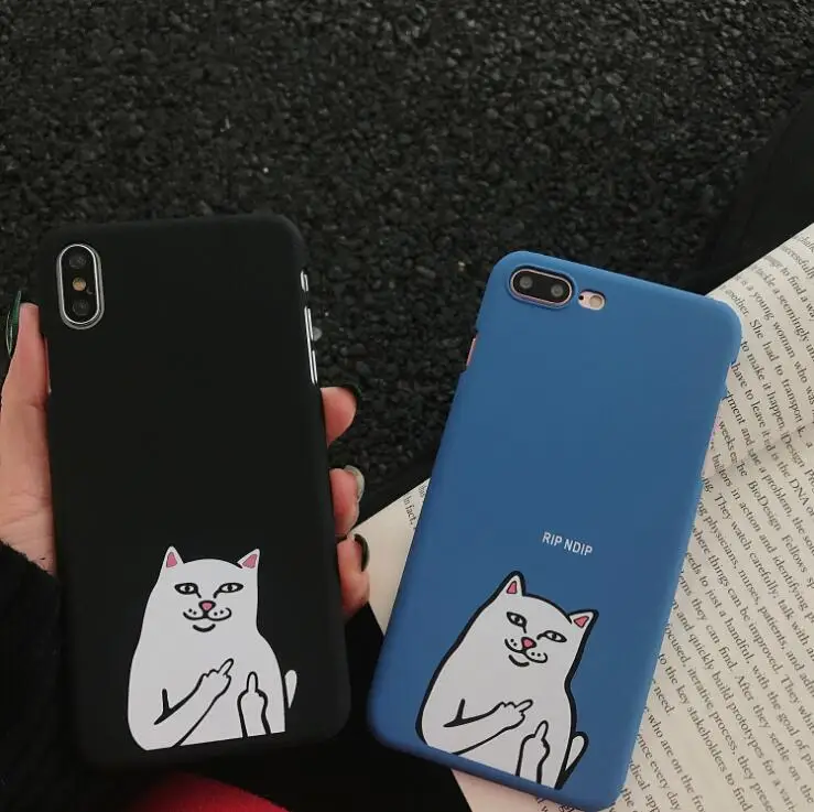 Для iphone 7 8X6 Чехол для Fundas 6 S 6s 5 5S se чехол X XR XS Max 8 Plus милый жесткий черный | Мобильные