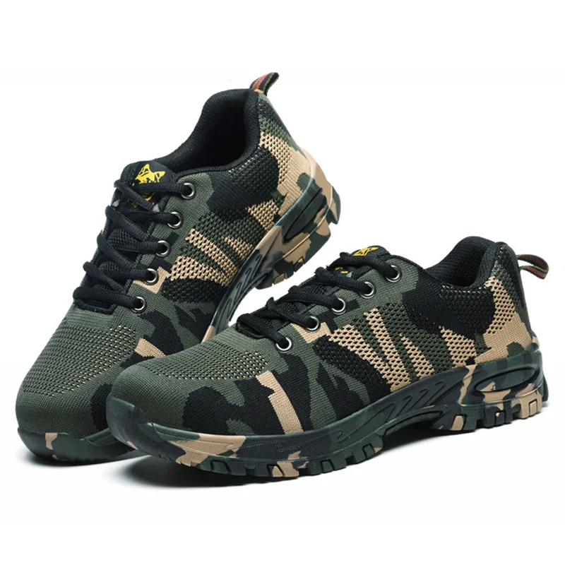 Рабочая безопасная обувь мужские ботинки рабочие со стальным носком с защитой от