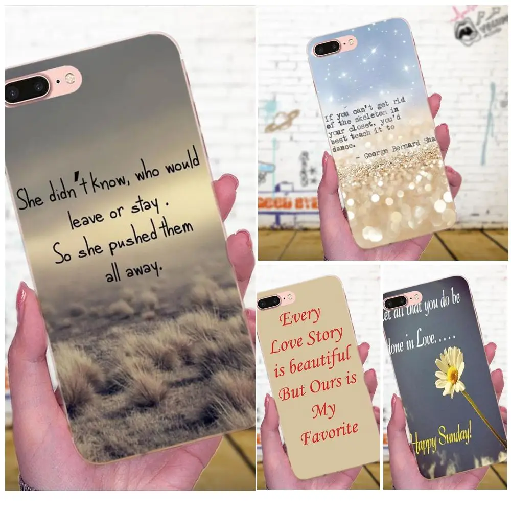 Популярный чехол Love Quotes Letter Lovely для Huawei P7 Honor 4C 5A 5C 5X6 6C 6A 6X7 7X8 9 V8 V10 Y3II Y5II Y6II G8 Play Lite |