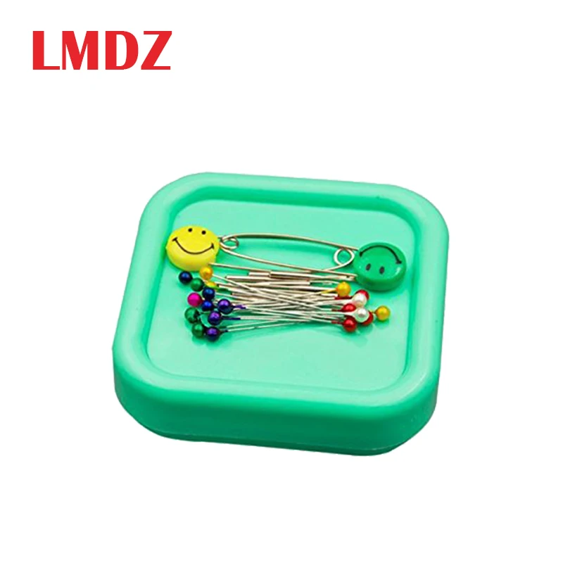 Магнитная коробка LMDZ для шитья, портативный бокс для хранения игл, набор для швейной машины, булавки для инструментов, чехол для рукоделия, вышивки крестиком «сделай сам» - изображение