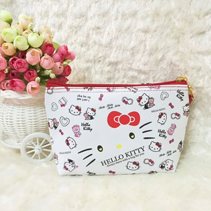 D Милый мультяшный кошелек hello kitty, кошелек hello kitty, женские кожаные кошельки, женский клатч, кошелек, детский держатель для карт, плюшевый рюкзак - Цвет: D