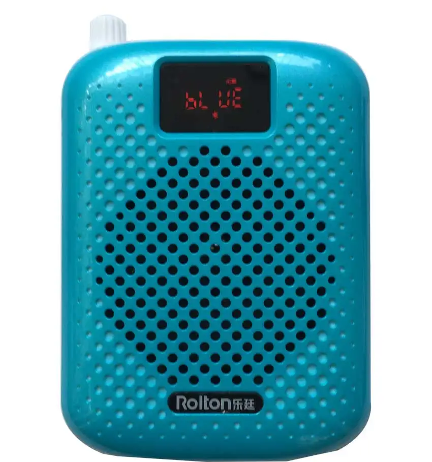 Rolton K500 Bluetooth мегафон портативный голосовой усилитель поясной ремень клип Поддержка Радио TF MP3 для гидов, учителя колонки - Цвет: Blue