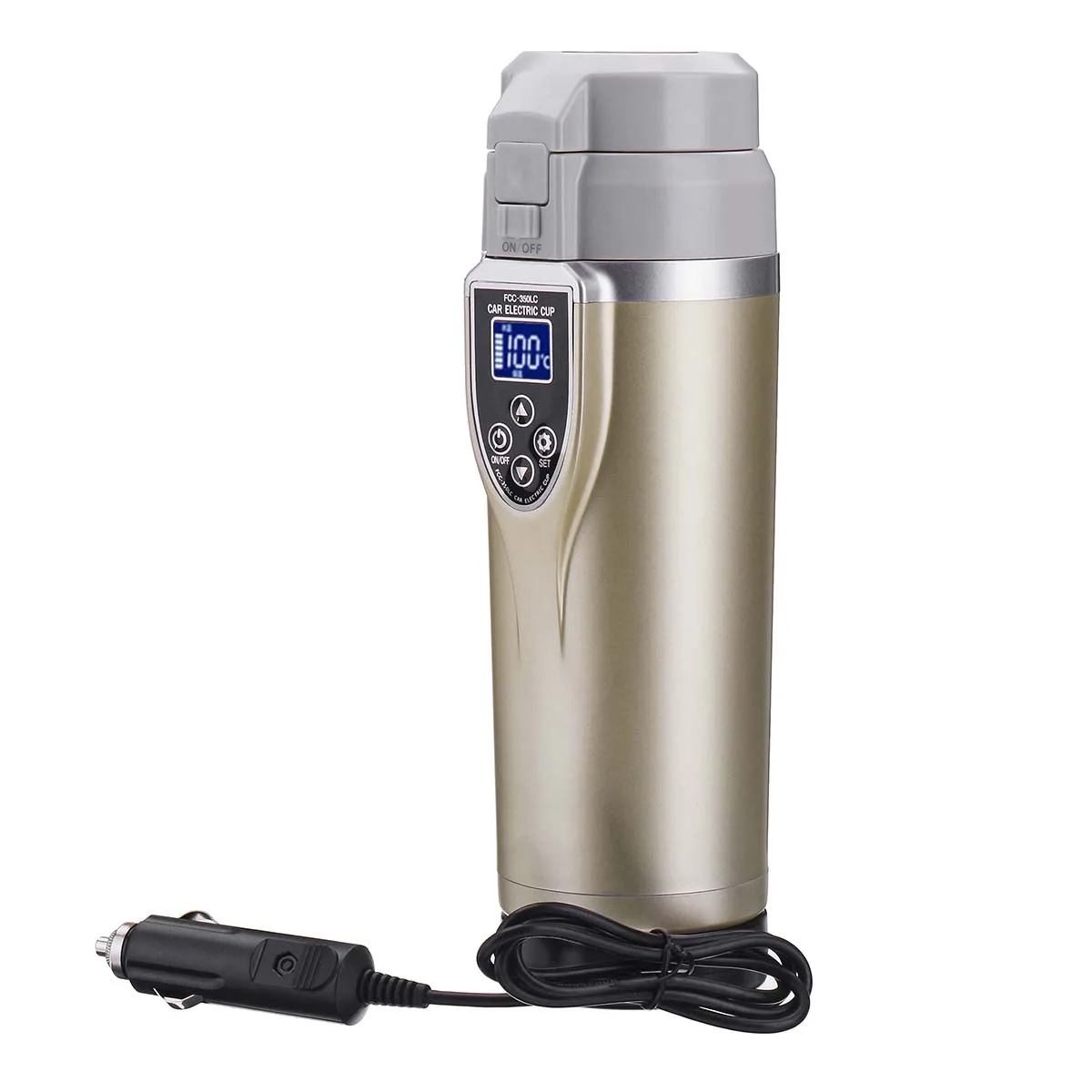 Champagne 12 V/24 V 350 мл авто автомобиль электрическое отопление cupadjustable Температура Электрический чайник кипения кружка Чай молока Термальность оттаивания - Название цвета: Champagne