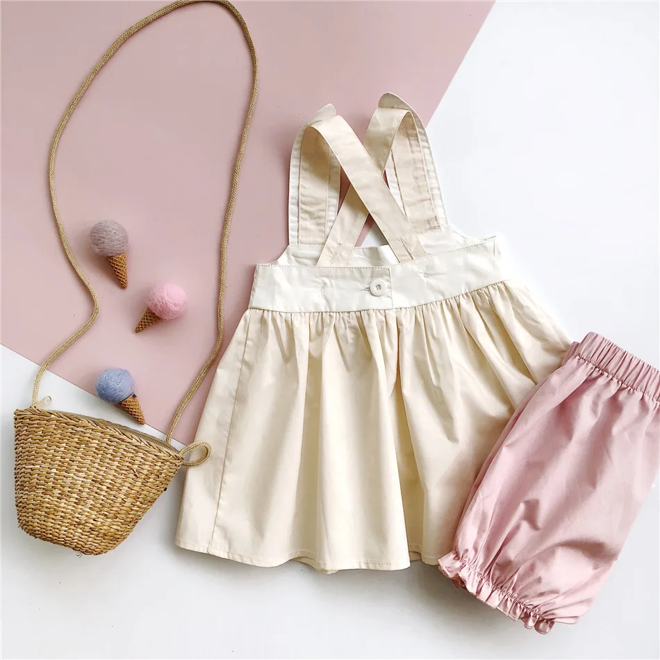 Новинка 2019 одежда для маленьких девочек милая хлопковая юбка на подтяжках с