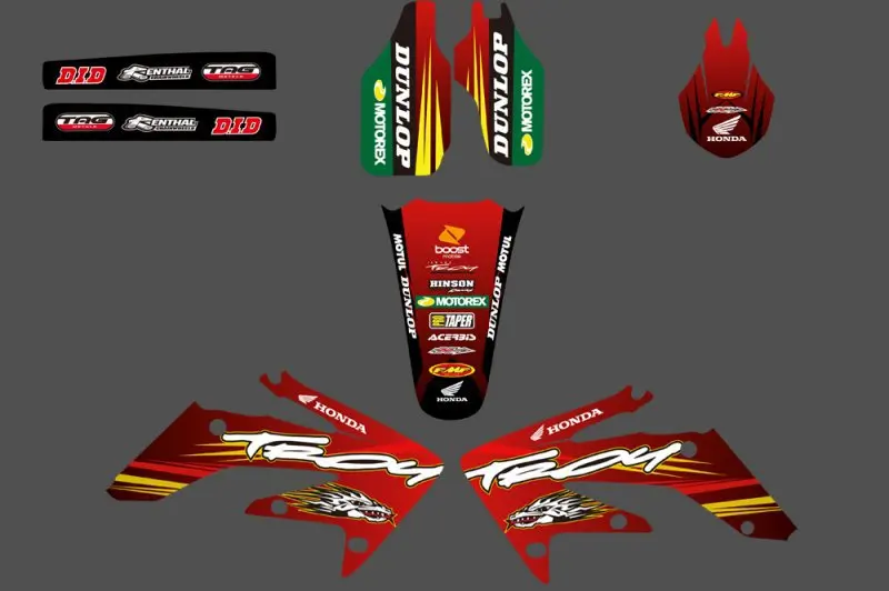 Графические и Фоновые наклейки наборы наклеек для Honda CRF250 CRF250R 2006 2007 CRF 250 250R R|sticker