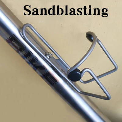 Sandblasting TiTo титановый сплав MTB/дорожный велосипед флягодержатель для бутылки с водой держатель для бутылки для напитков Аксессуары для велосипеда болты из титанового сплава - Цвет: Sandblasting