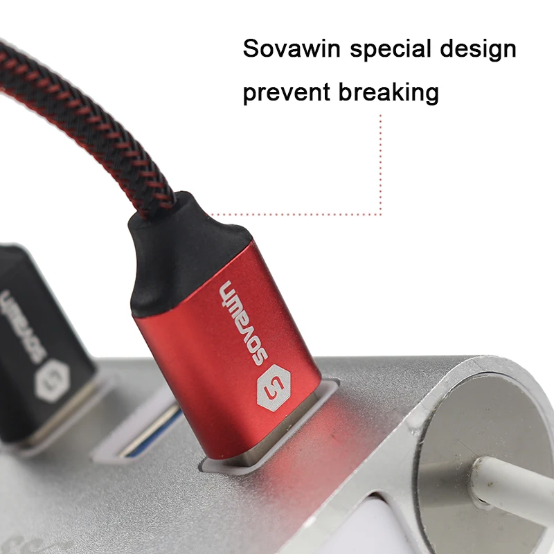 Кабель Sovawin Type-C для быстрой зарядки 3 А Micro Usb 120 медный провод 30 см Короткие данные