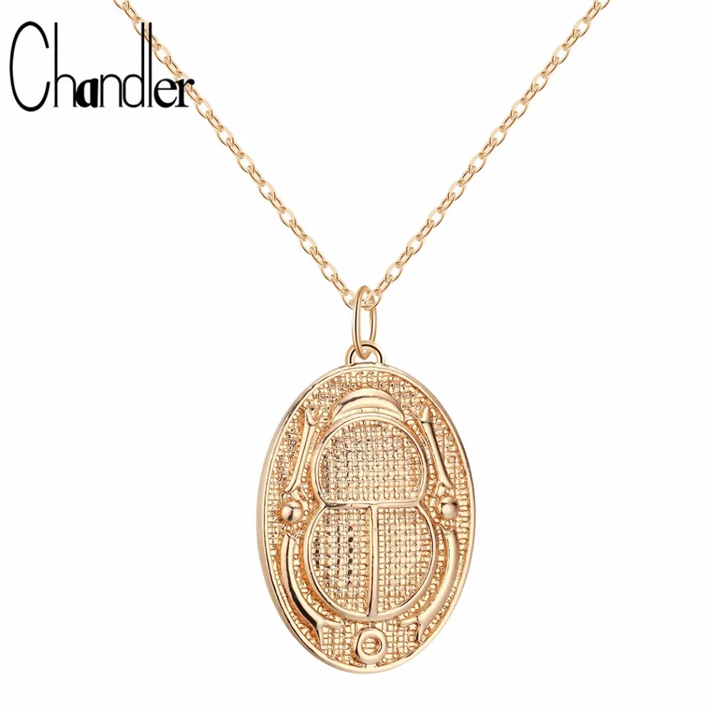 Чандлер 1 шт. древний Египетский иероглиф Cartouche Scarab Beetle Charm Шейное колье с