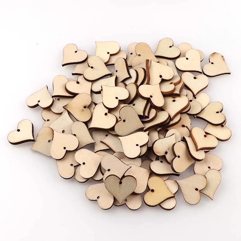 

Blank Heart Wood Slices Discs Wedding Christmas Ornaments Wooden Heart Shapes Craft Wedding Guestbook DecoupageHand-made Graffit