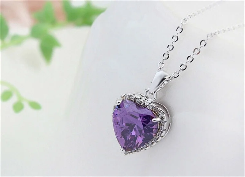 YHAMNI сердца и Стрелки CZ Diamant кулон сердце Цепочки и ожерелья 925 модное серебряное ожерелье для Для женщин, хорошее ювелирное изделие, YN011