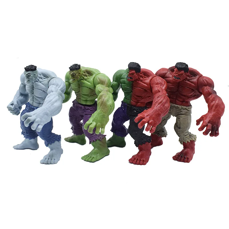 4 шт./лот Marvels Hulk Модель дисплея кукла Фигурка игрушка Красный Зеленый Синий Халк
