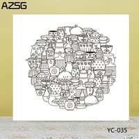 azsg many exquisite cup clear stampsseals for diy scrapbookingcard makingalbum decorative silicone stamp crafts