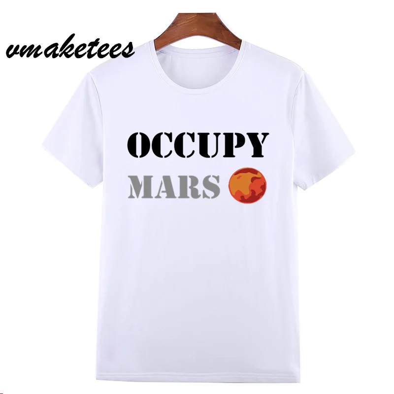 Футболка Space X футболки Ouccpy Mars футболка Elon Musk популярная с короткими рукавами и