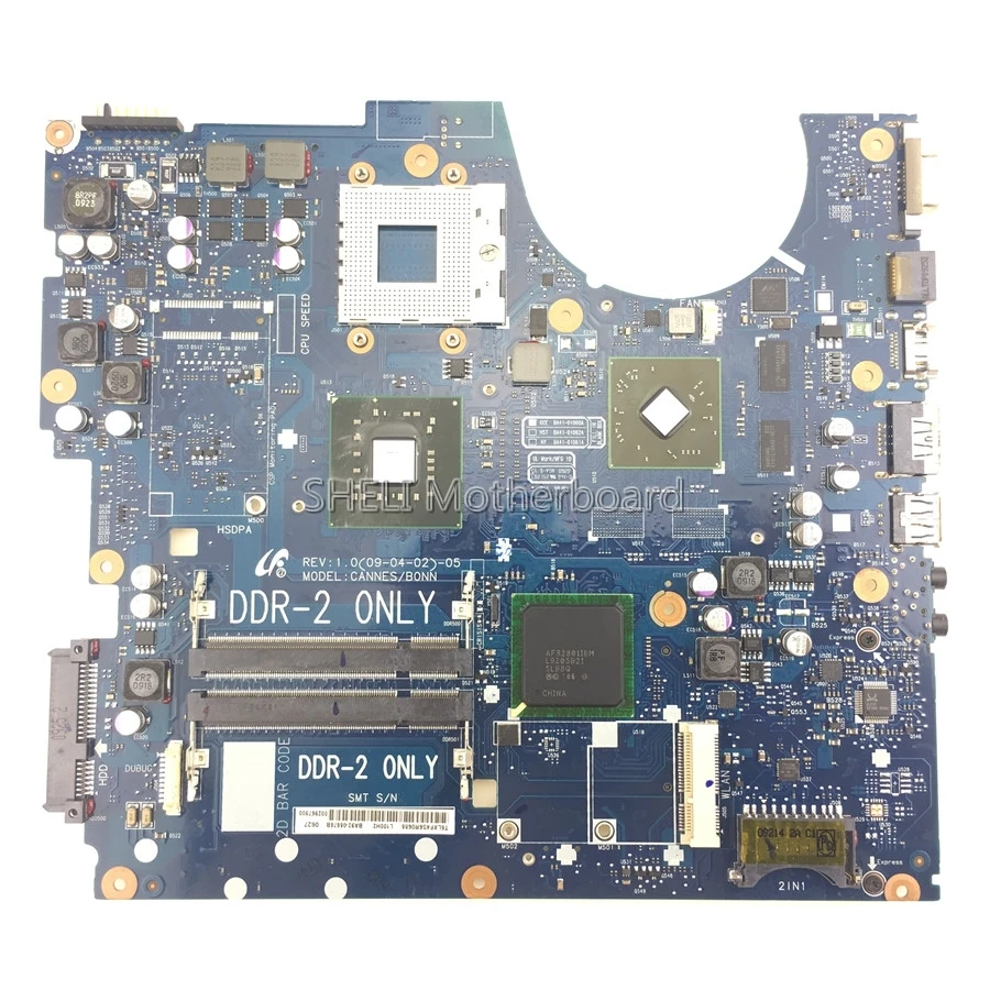 SHELI BA92 05575A 05575B материнская плата для ноутбука samsung R520 NP BA41 01060A L100H2 CANNES/BONN PM45 DDR2