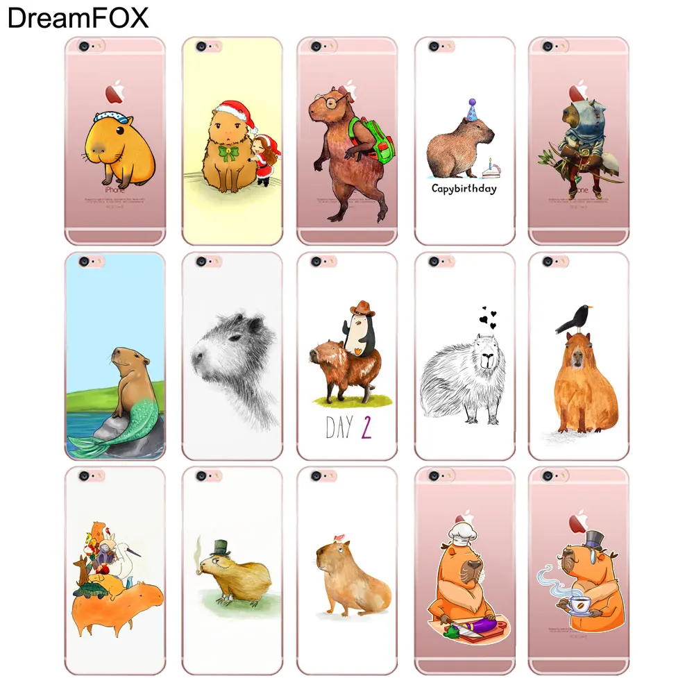 M421 Cartoon Paniting Capybara Soft TPU Silicone Case Cover For Apple iPhone 11 Pro XR XS Max 8 X 7 6 6S Plus 5 5S SE 5C 4 4S |