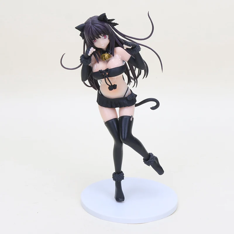 Nekomusume no box Ao No Kanata No Four Rhythm Tobisawa Misaki кот ухо Ver Nekomusume queen Ted Ban Maoniang приседание Ver ПВХ фигурка игрушка детский подарок - Цвет: Nekomusume no box