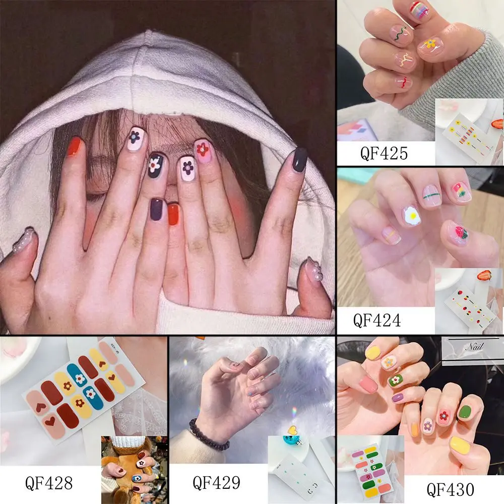 Горячая продажа полное покрытие 1 лист дизайн ногтей стикер s Блеск украшения