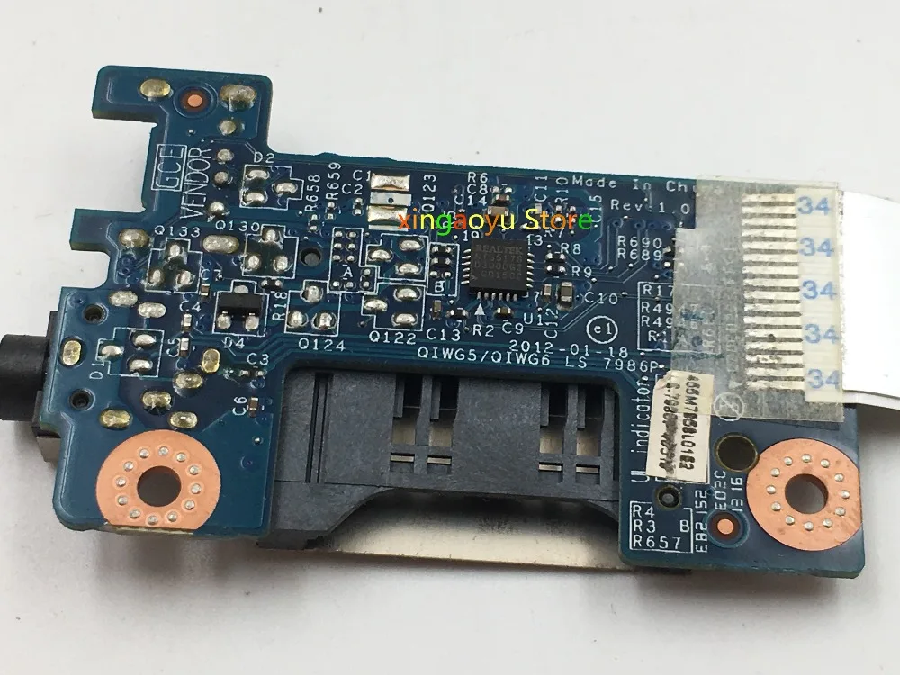 Новая Оригинальная аудиоплата с кабелем для Lenovo G480 G580 N580 Series LS 7986P NBX00011E00