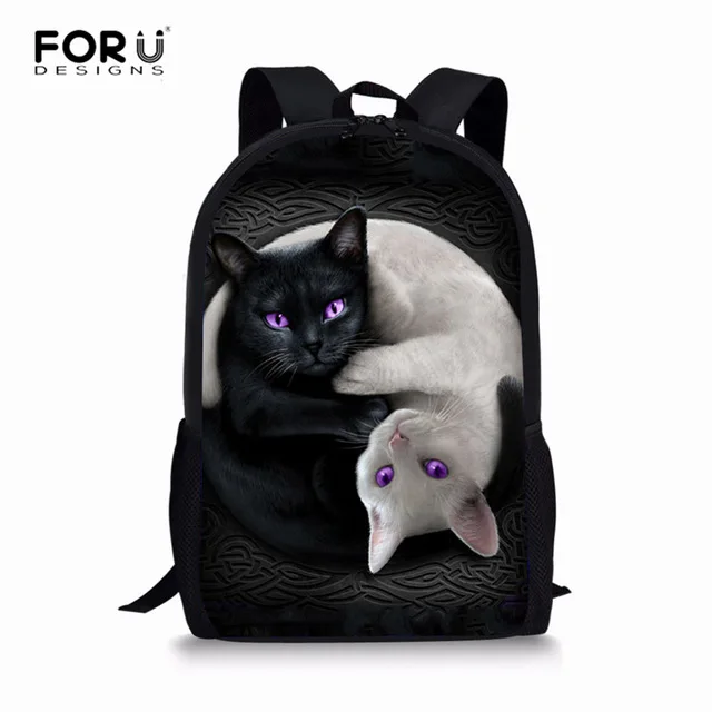 L5070C FORUDESIGNS/милый 3D животное кошка джинсовые рюкзаки дети обувь для девочек ортопедические повседневное Путешествия Рюкзак Для Детей школьников Mochila - Цвет: L5070C