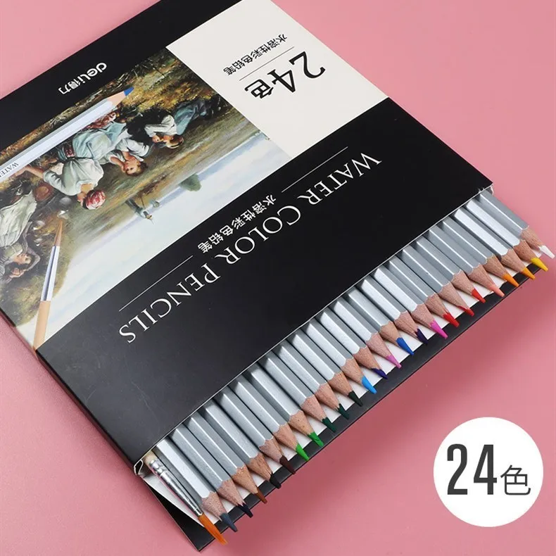 24 Colors Paper Box 12-72 цвета, профессиональный набор акварельных карандашей, художественные карандаши для рисования, карандаши для рисования, Подарочные школьные принадлежности 05401 - Цвет: 24 Colors Paper Box