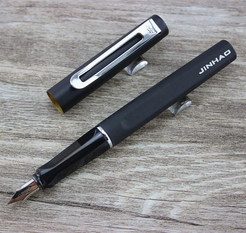 JINHAO 599 матовые черные студенческие офисные принадлежности четырехсторонняя чернильная ручка Тонкое Перо Роскошная пишущая металлическая авторучка новая