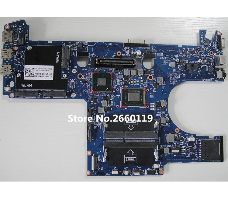 

laptop mainboard for E6220 I3-2330M E6220 V1 06WWT9 6WWT9 motherboard Fully tested