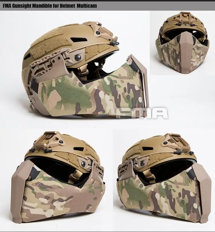 FMA Gunsight Mandible тактическая полумаска для лица для Highcut шлем боковая направляющая