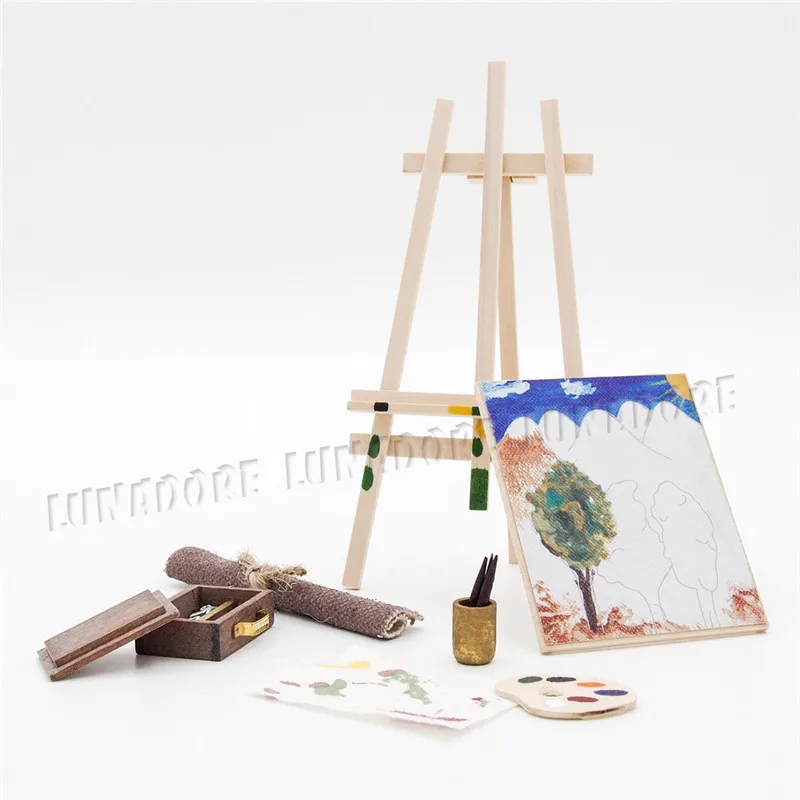 Odoria 1:12 миниатюрная коробка пигмента Paintbox живопись кукольный домик мебель аксессуары
